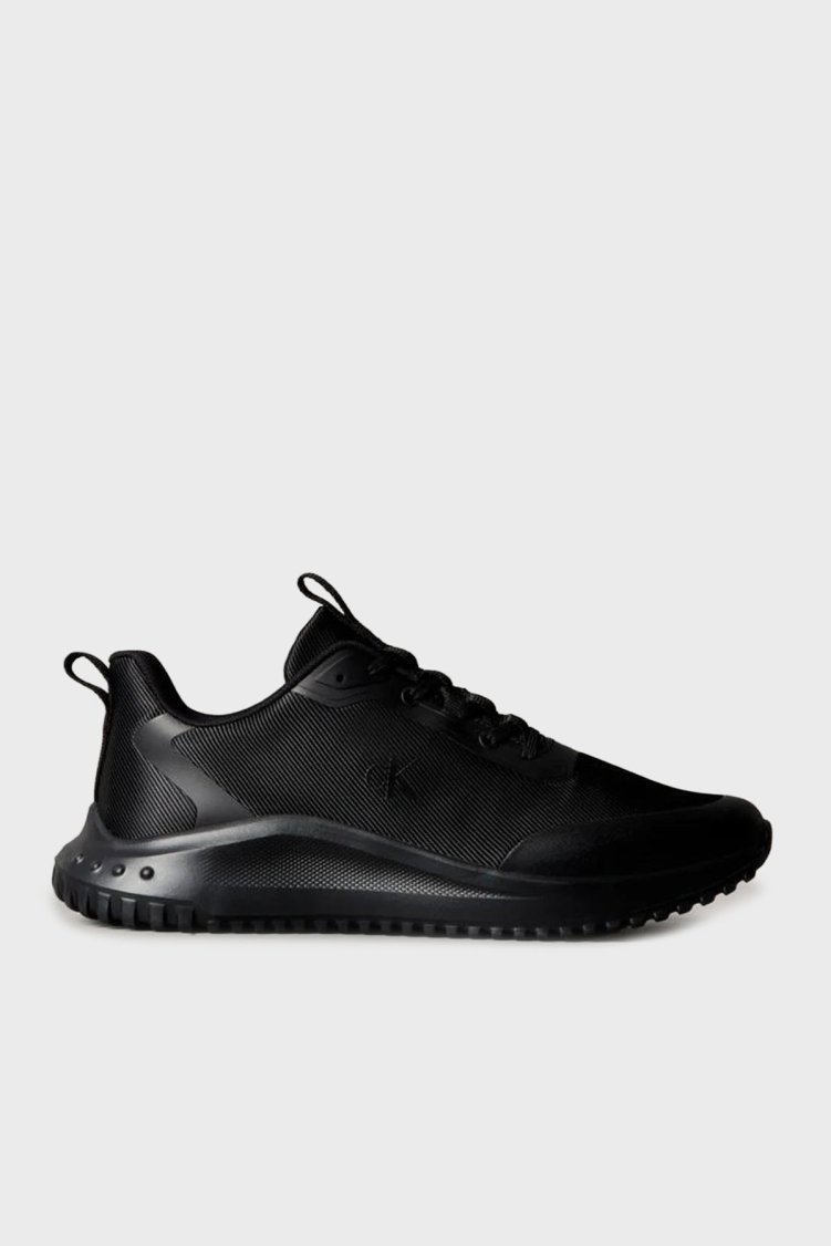 Calvin Klein Logolu Bağcıklı Sneaker YM0YM014420GJ Erkek Ayakkabı YM0YM01442 0GJ SİYAH - Calvin Klein
