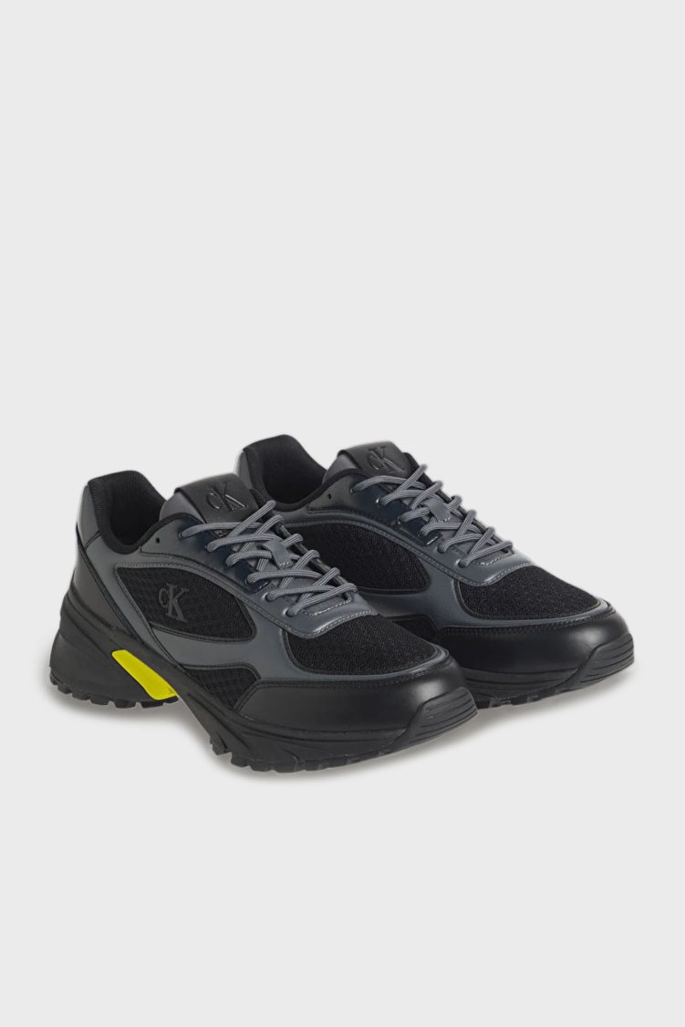 Calvin Klein Logolu Bağcıklı Sneaker YM0YM0145101O Erkek Ayakkabı YM0YM01451 01O SİYAH - Calvin Klein (1)
