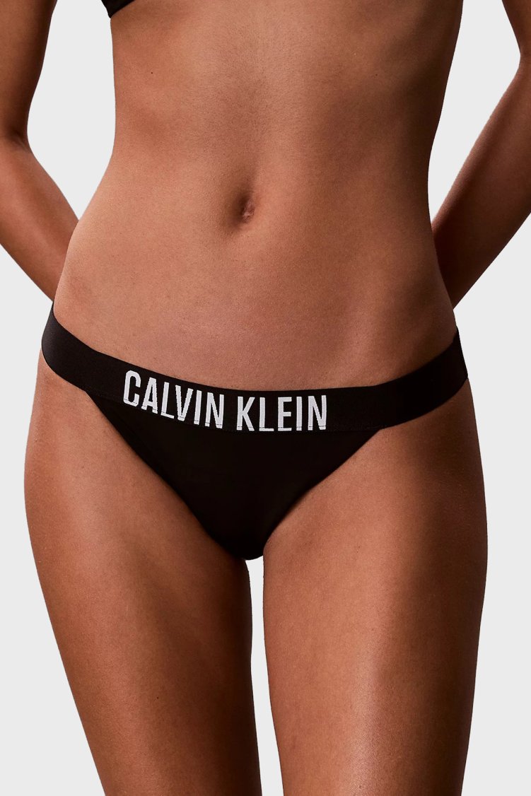 Calvin Klein Logolu Brezilya LV00Q61218UB1 Kadın Bikini Altı LV00Q61218 UB1 SİYAH - Calvin Klein