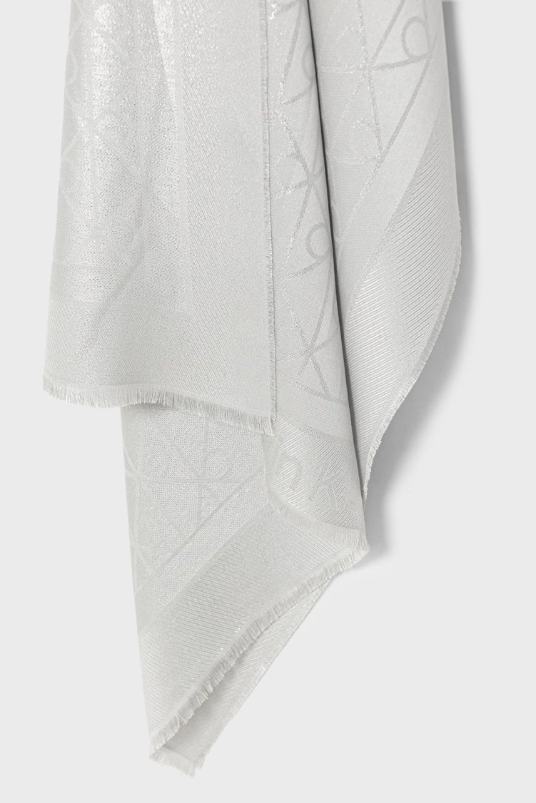 Calvin Klein Logolu Çift Taraflı 180 x 70 cm LV04F8062GQBV Kadın Şal LV04F8062G QBV GRİ - Calvin Klein (1)
