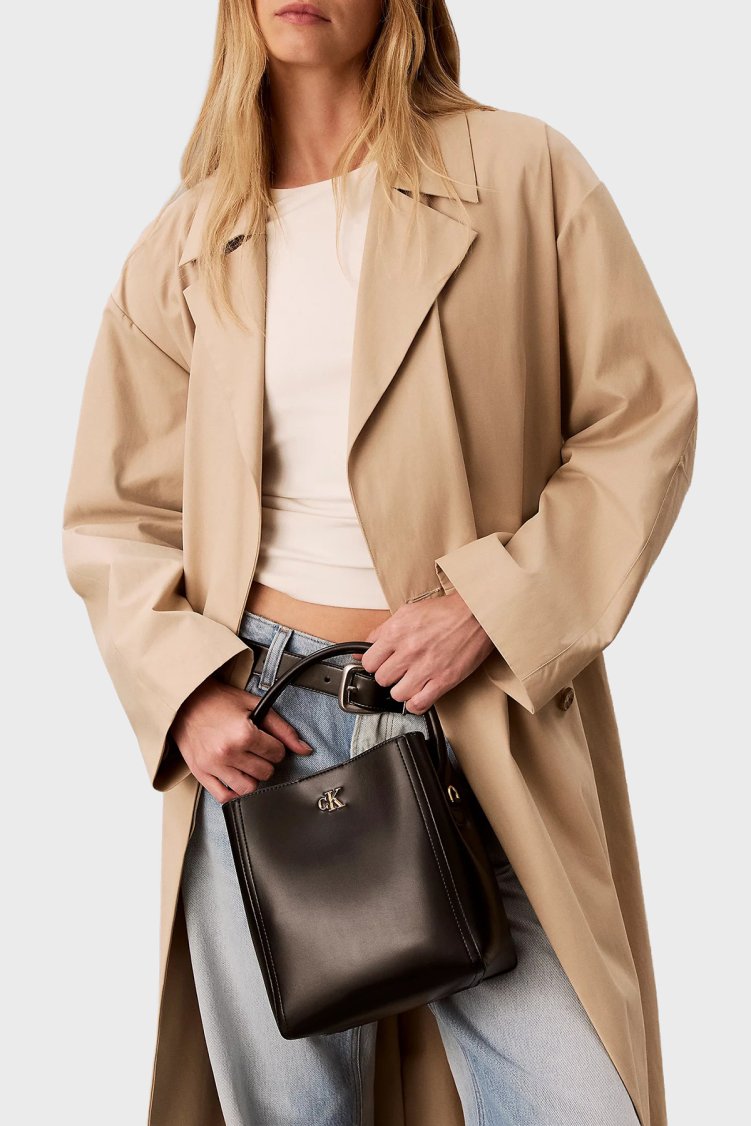 Calvin Klein Logolu Çıkarılabilir Askılı LV04F3174G001 Kadın Çanta LV04F3174G 001 Siyah - Calvin Klein (1)