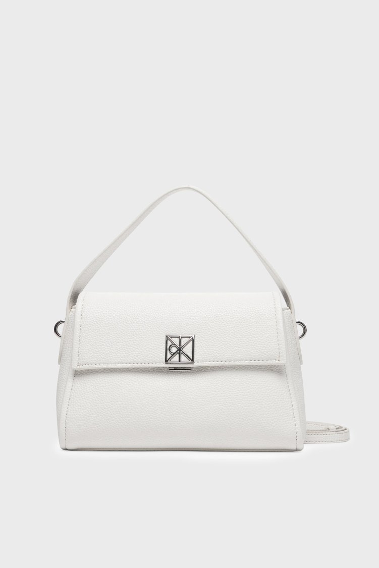 Calvin Klein Logolu Çıkarılabilir Askılı LV04F3425G4LX Bayan Çanta LV04F3425G 4LX BEYAZ - Calvin Klein