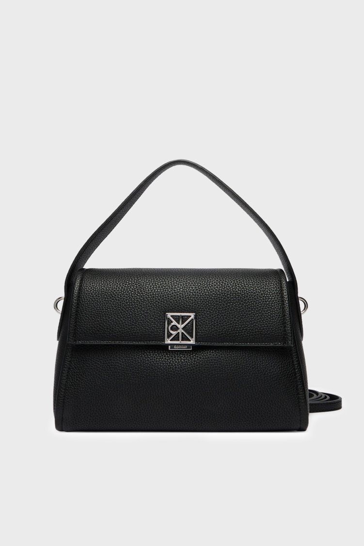 Calvin Klein Logolu Çıkarılabilir Askılı LV04F3425GUB1 Bayan Çanta LV04F3425G UB1 SİYAH - Calvin Klein