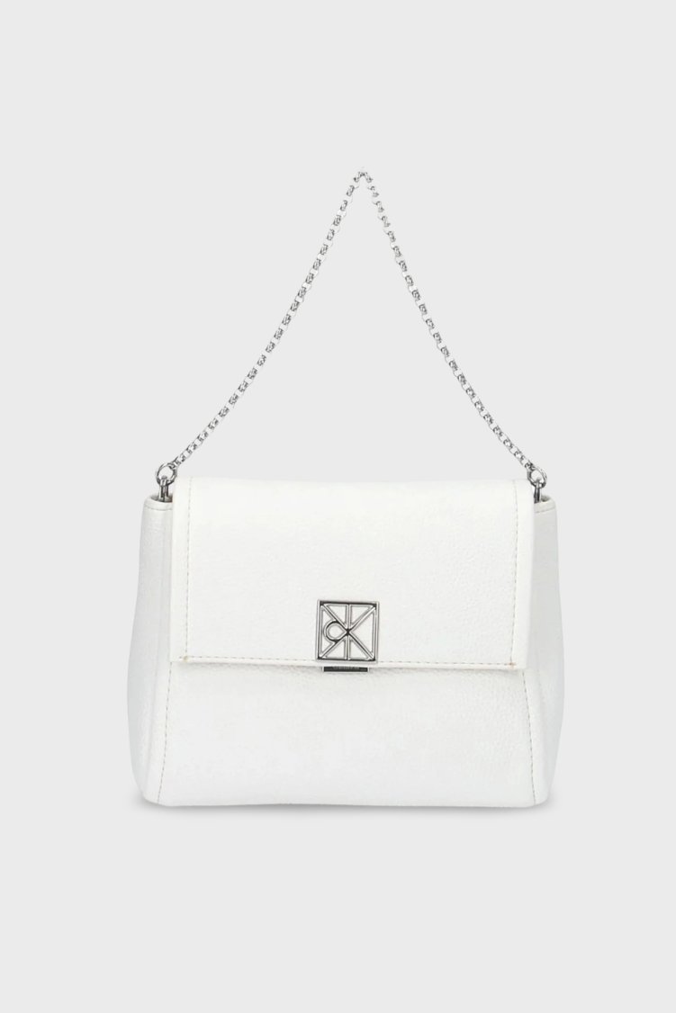 Calvin Klein Logolu Çıkarılabilir Askılı LV04F3511G4LX Kadın Çanta LV04F3511G 4LX BEYAZ - Calvin Klein