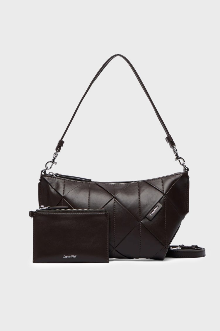 Calvin Klein Logolu Çıkarılabilir Askılı LV04F3546GBAL Kadın Çanta LV04F3546G BAL KAHVE - Calvin Klein