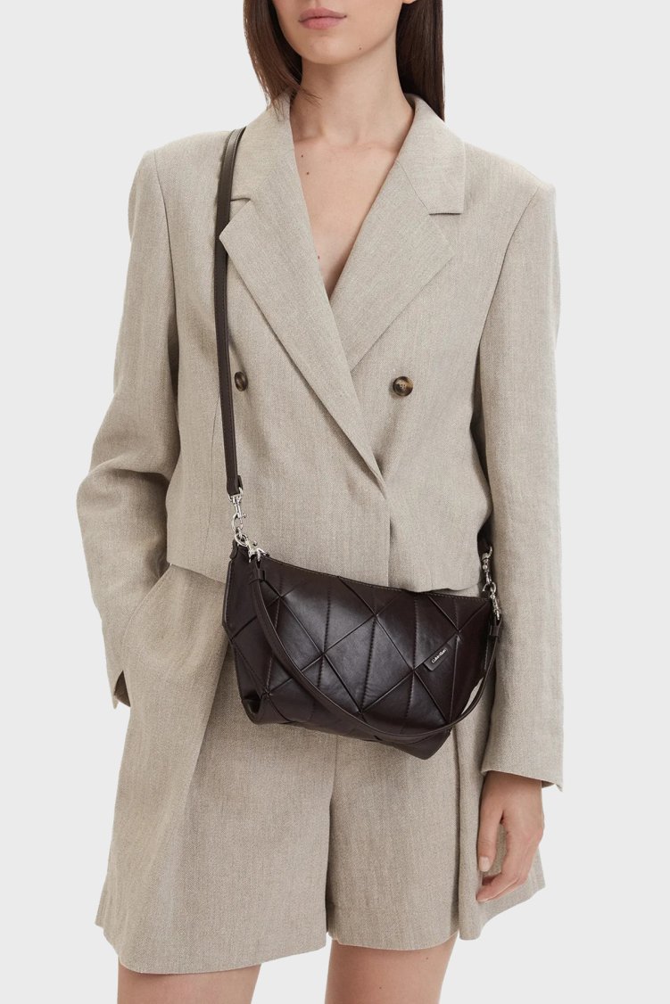 Calvin Klein Logolu Çıkarılabilir Askılı LV04F3546GBAL Kadın Çanta LV04F3546G BAL KAHVE - Calvin Klein (1)