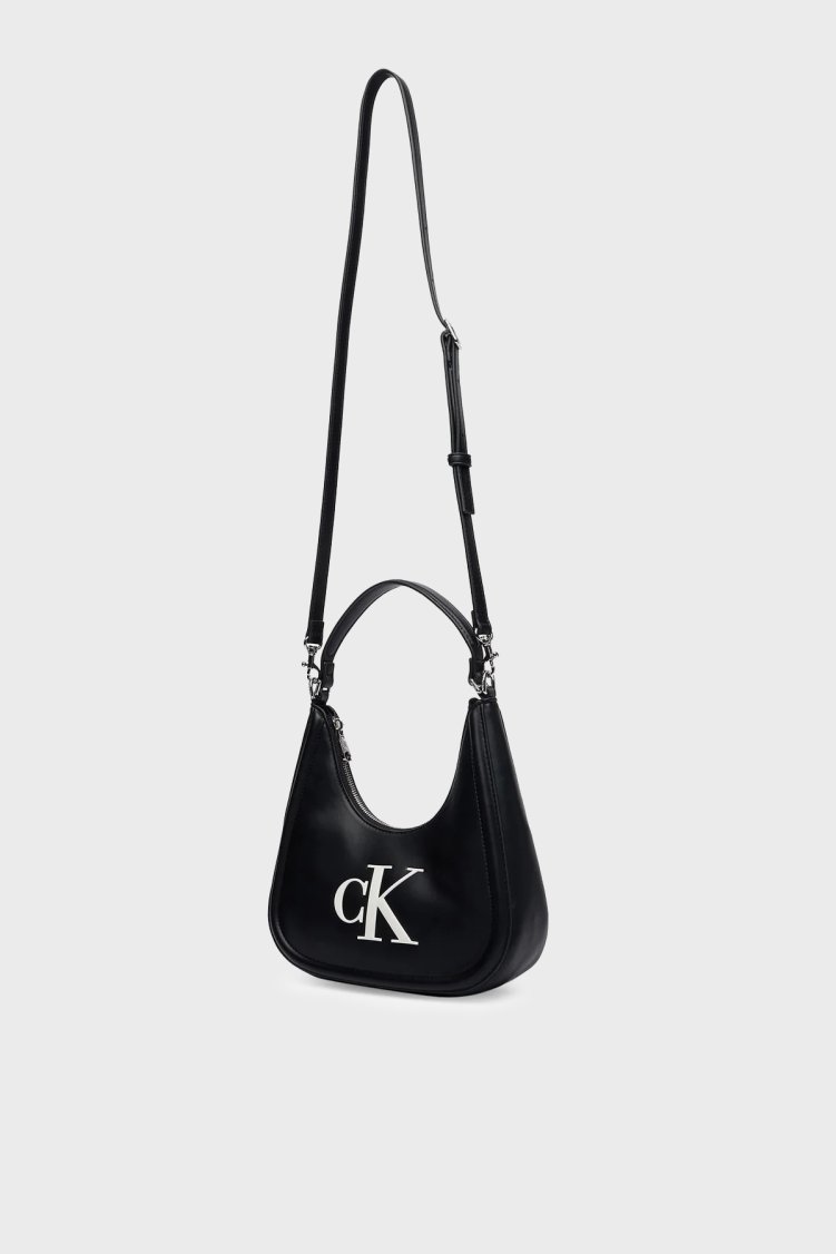 Calvin Klein Logolu Çıkarılabilir Askılı LV04F3561G3L2 Kadın Çanta LV04F3561G 3L2 SİYAH - Calvin Klein