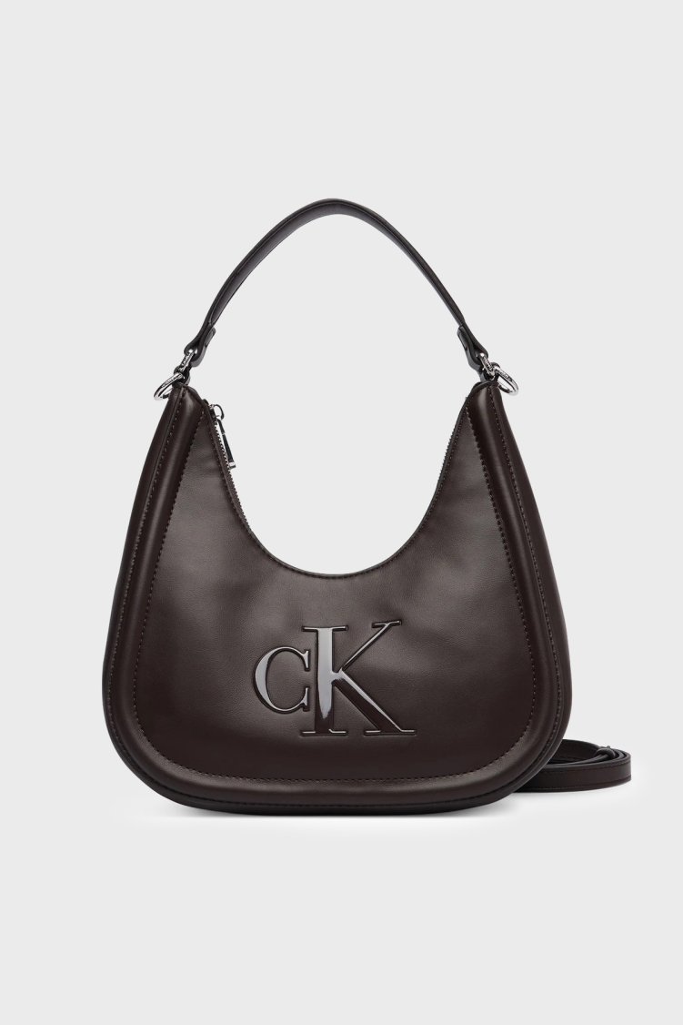 Calvin Klein Logolu Çıkarılabilir Askılı LV04F3561GBAL Kadın Çanta LV04F3561G BAL Kahve - Calvin Klein