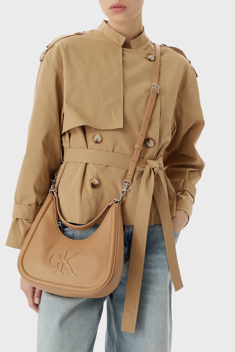 Calvin Klein Logolu Çıkarılabilir Askılı LV04F3561GRAJ Kadın Çanta LV04F3561G RAJ BEJ - Calvin Klein (1)