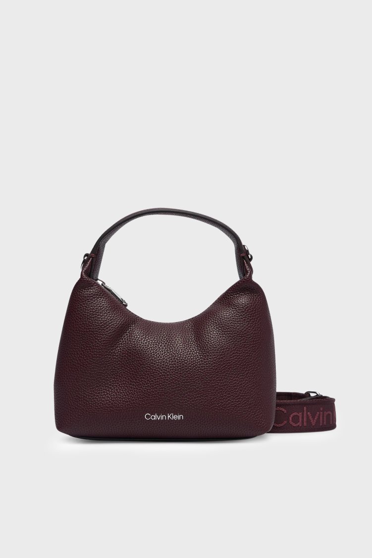Calvin Klein Logolu Çıkarılabilir Askılı LV04F3892GBAP Kadın Çanta LV04F3892G BAP Bordo - Calvin Klein