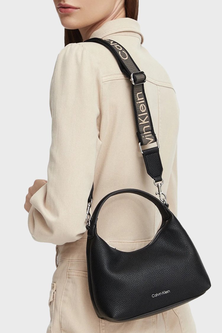 Calvin Klein Logolu Çıkarılabilir Askılı LV04F3892GUB1 Kadın Çanta LV04F3892G UB1 Siyah - Calvin Klein (1)