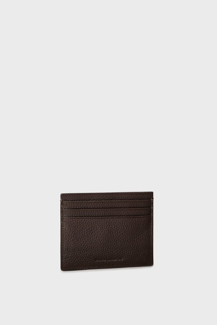 Calvin Klein Logolu Deri LV04D1060GYG1 Erkek Kartlık LV04D1060G YG1 KAHVE - Calvin Klein (1)