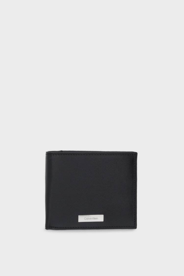 Calvin Klein Logolu Deri LV04D1066GUB1 Erkek Cüzdan LV04D1066G UB1 SİYAH - Calvin Klein