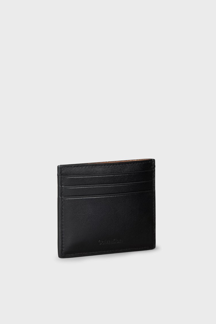 Calvin Klein Logolu Deri LV04D1363GUB1 Erkek Kartlık LV04D1363G UB1 Siyah - Calvin Klein (1)