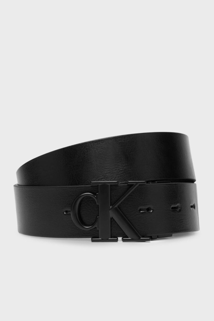 Calvin Klein Logolu Deri LV04D7049GV8N Erkek Kemer LV04D7049G V8N SİYAH - Calvin Klein