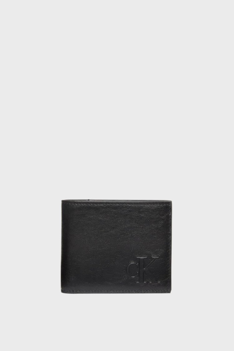 Calvin Klein Logolu Deri LV04G1071GUB1 Erkek Cüzdan LV04G1071G UB1 SİYAH - Calvin Klein