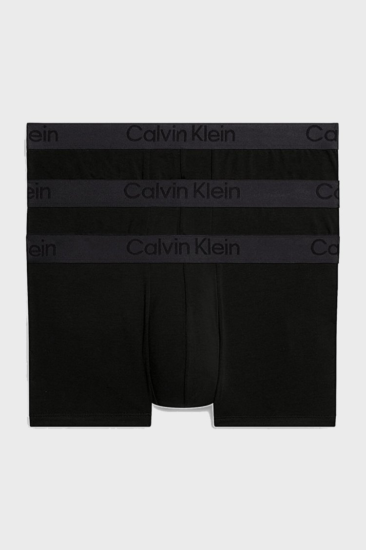 Calvin Klein Logolu Elastik Bel Bantlı Düşük Bel 3 Pack 000NB3651AUB1 Erkek Boxer 000NB3651A UB1 Siyah - Calvin Klein