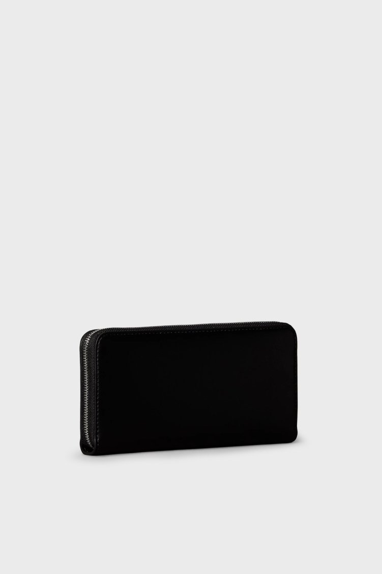 Calvin Klein Logolu Fermuarlı LV04F1077G3L2 Kadın Cüzdan LV04F1077G 3L2 Siyah - Calvin Klein (1)