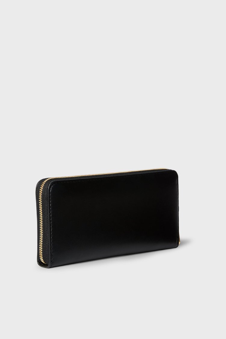 Calvin Klein Logolu Fermuarlı LV04F1077GUB1 Kadın Cüzdan LV04F1077G UB1 Siyah - Calvin Klein (1)