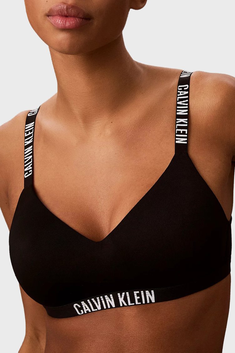 Calvin Klein Logolu Hafif Dolgulu LV00QF8754UB1 Kadın Sütyen LV00QF8754 UB1 SİYAH - Calvin Klein