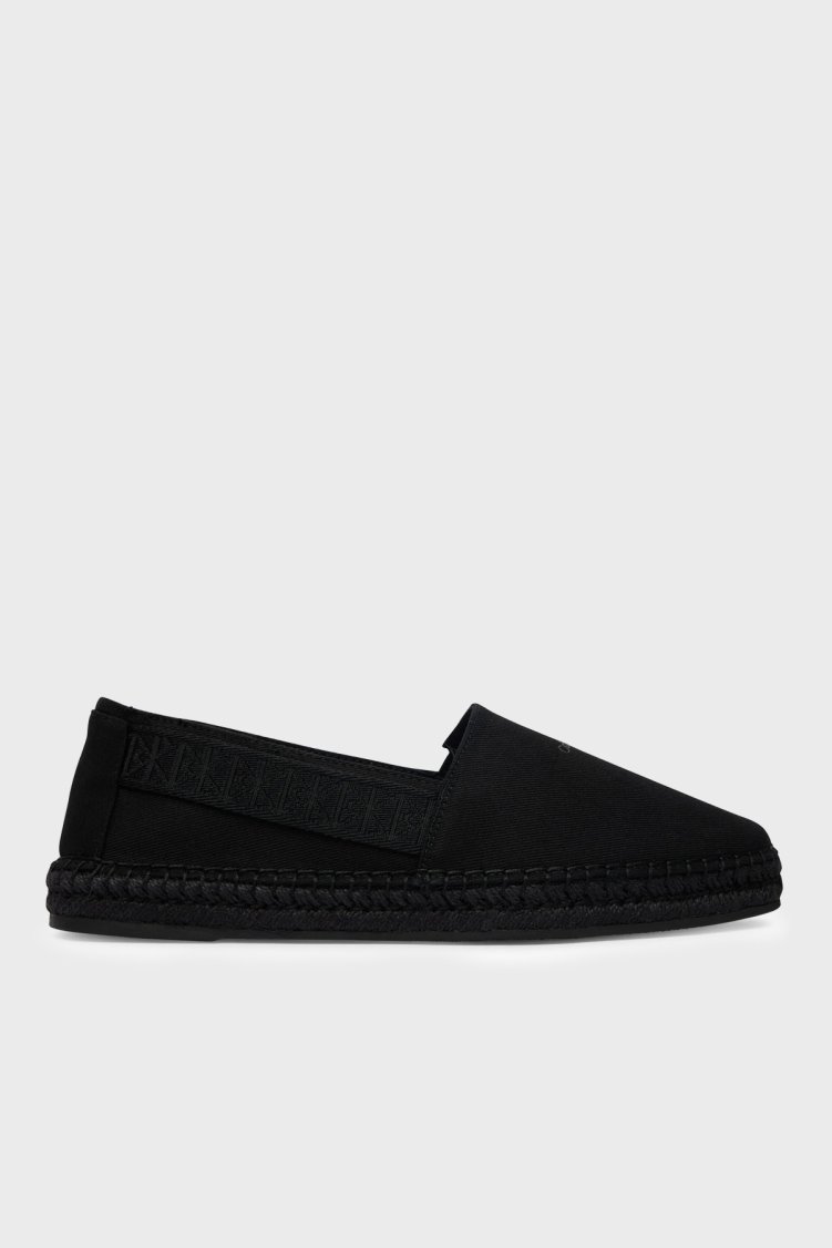 Calvin Klein Logolu HM0HM020750GJ Erkek Espadril HM0HM02075 0GJ SİYAH - Calvin Klein