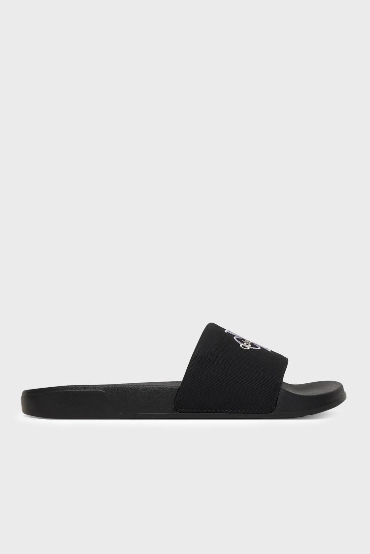 Calvin Klein Logolu HW0HW0295806U Bayan Terlik HW0HW02958 06U SİYAH - Calvin Klein