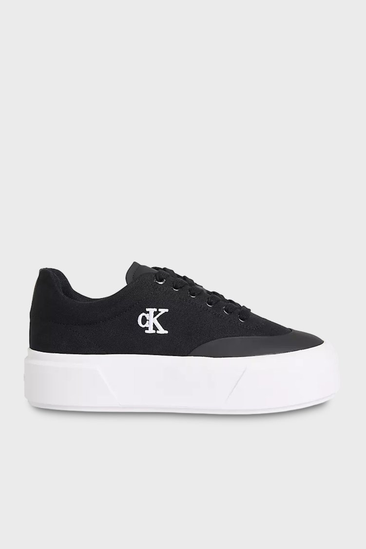Calvin Klein Logolu Kalın Tabanlı HW0HW02989BEH Kadın Ayakkabı HW0HW02989 BEH SİYAH - Calvin Klein