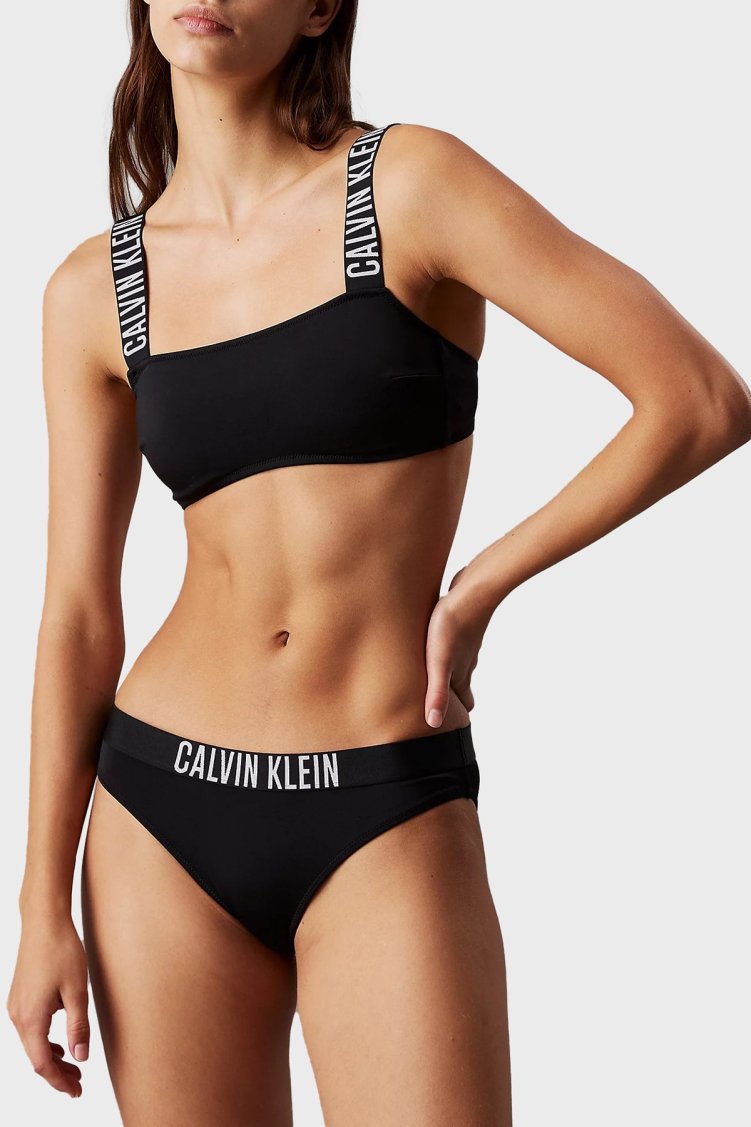 Calvin Klein Logolu KW0KW02856BEH Kadın Bikini Altı KW0KW02856 BEH SİYAH - Calvin Klein