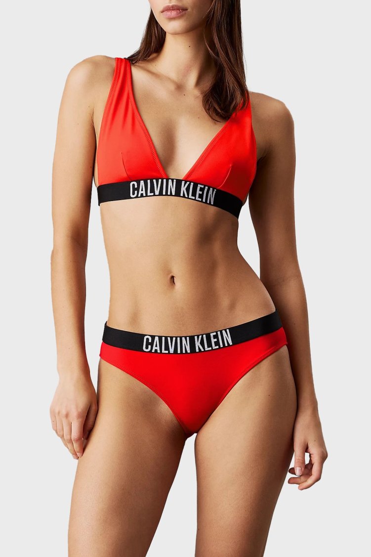 Calvin Klein Logolu KW0KW02856XM8 Kadın Bikini Altı KW0KW02856 XM8 KIRMIZI - Calvin Klein