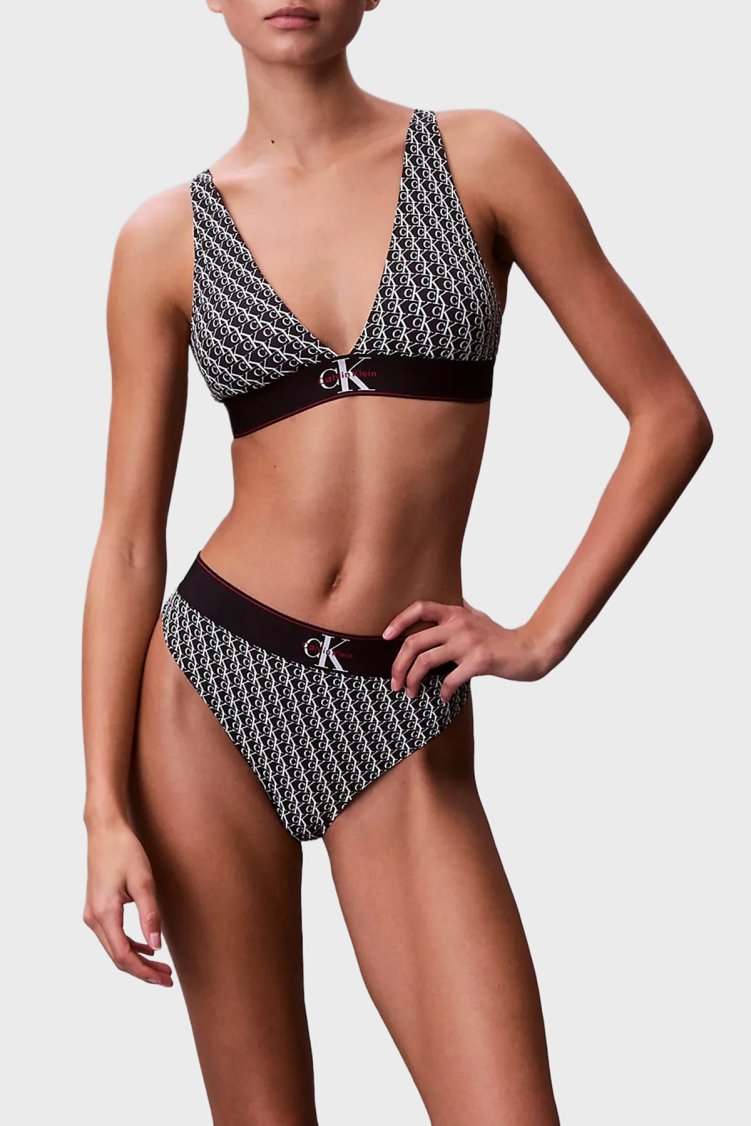 Calvin Klein Logolu LV00QF87032Y1 Kadın Sütyen LV00QF8703 2Y1 SİYAH - Calvin Klein