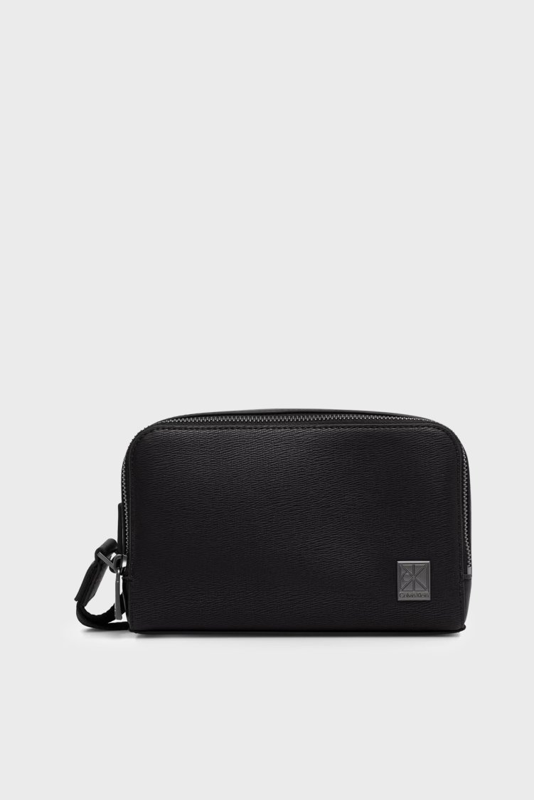 Calvin Klein Logolu LV04D1243GUB1 Erkek Traş Çantası LV04D1243G UB1 SİYAH - Calvin Klein