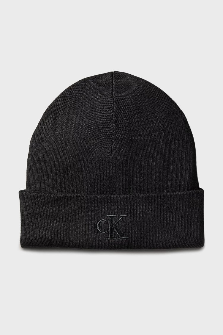Calvin Klein Logolu LV04D8020GUB1 Erkek Bere LV04D8020G UB1 SİYAH - Calvin Klein