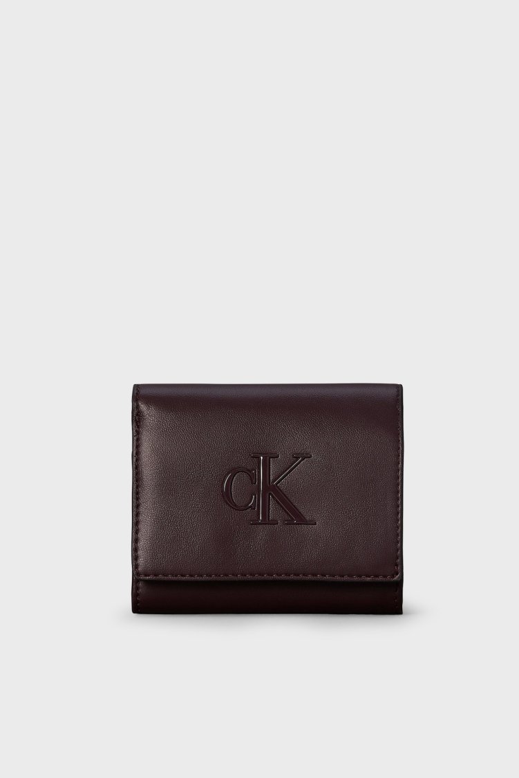 Calvin Klein Logolu LV04F1156GBAP Kadın Cüzdan LV04F1156G BAP Bordo - Calvin Klein