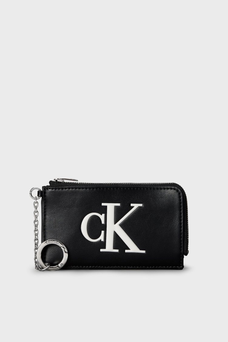 Calvin Klein Logolu LV04F1280G3L2 Kadın Kartlık LV04F1280G 3L2 Siyah - Calvin Klein