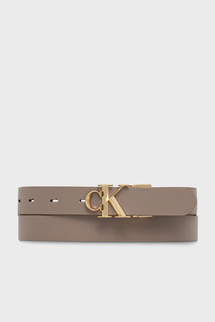 Calvin Klein Logolu LV04F7044GYYO Bayan Kemer LV04F7044G YYO TOPRAK - Calvin Klein