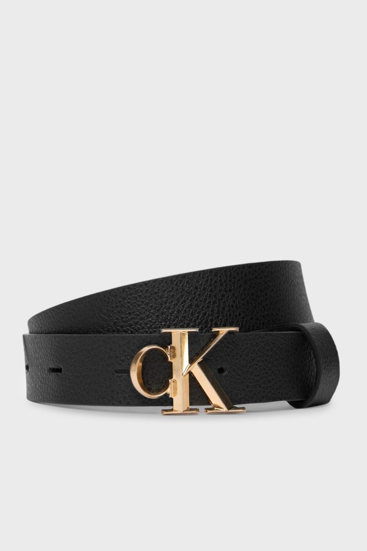 Calvin Klein Logolu LV04F7060GYIH Bayan Kemer LV04F7060G YIH SİYAH - Calvin Klein