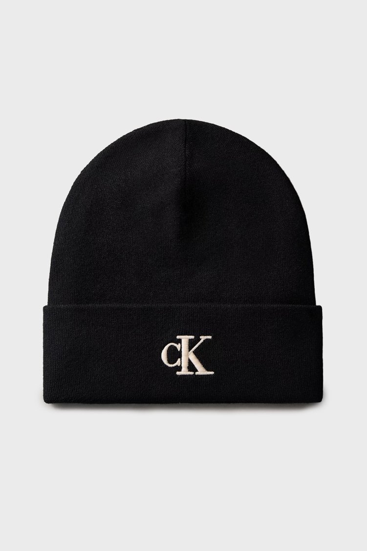 Calvin Klein Logolu LV04F8098GUB1 Kadın Bere LV04F8098G UB1 Siyah - Calvin Klein