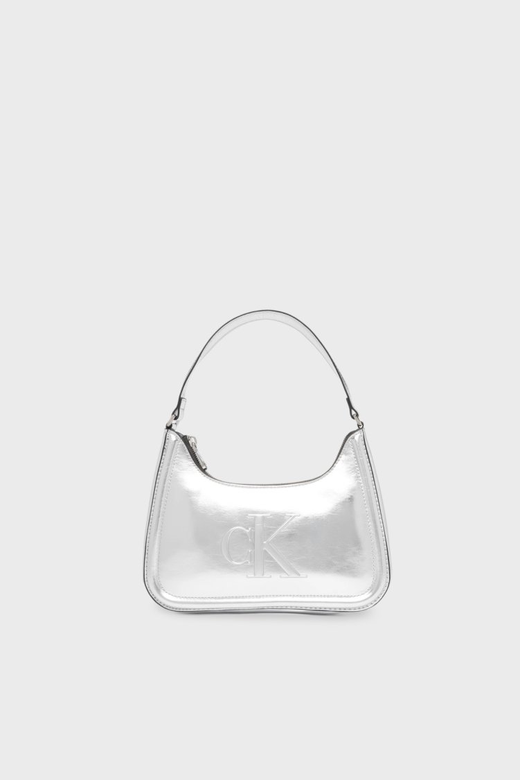 Calvin Klein Logolu Omuz Askılı LV04F3332G3JH Kadın Çanta LV04F3332G 3JH GÜMÜŞ - Calvin Klein