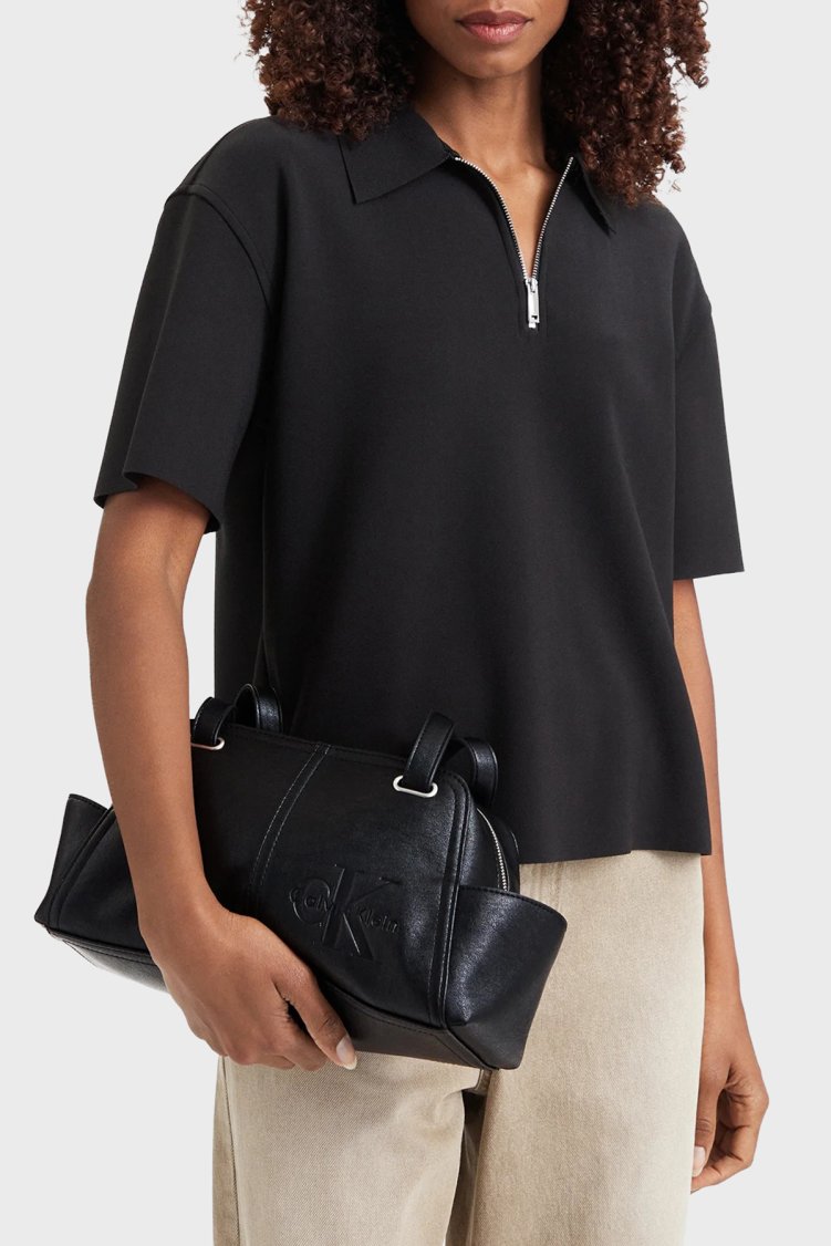 Calvin Klein Logolu Omuz Askılı LV04F3688GUB1 Kadın Çanta LV04F3688G UB1 Siyah - Calvin Klein (1)