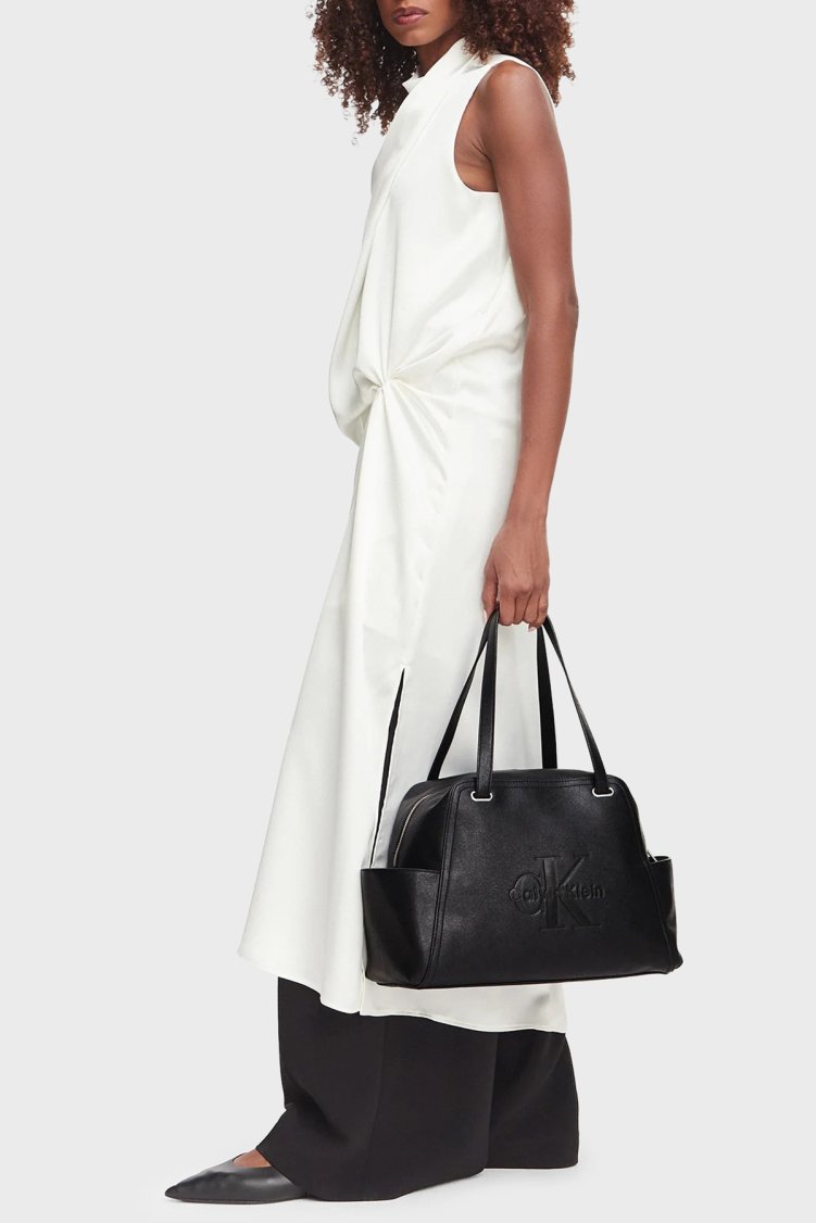 Calvin Klein Logolu Omuz Askılı LV04F3689GUB1 Kadın Çanta LV04F3689G UB1 Siyah - Calvin Klein (1)