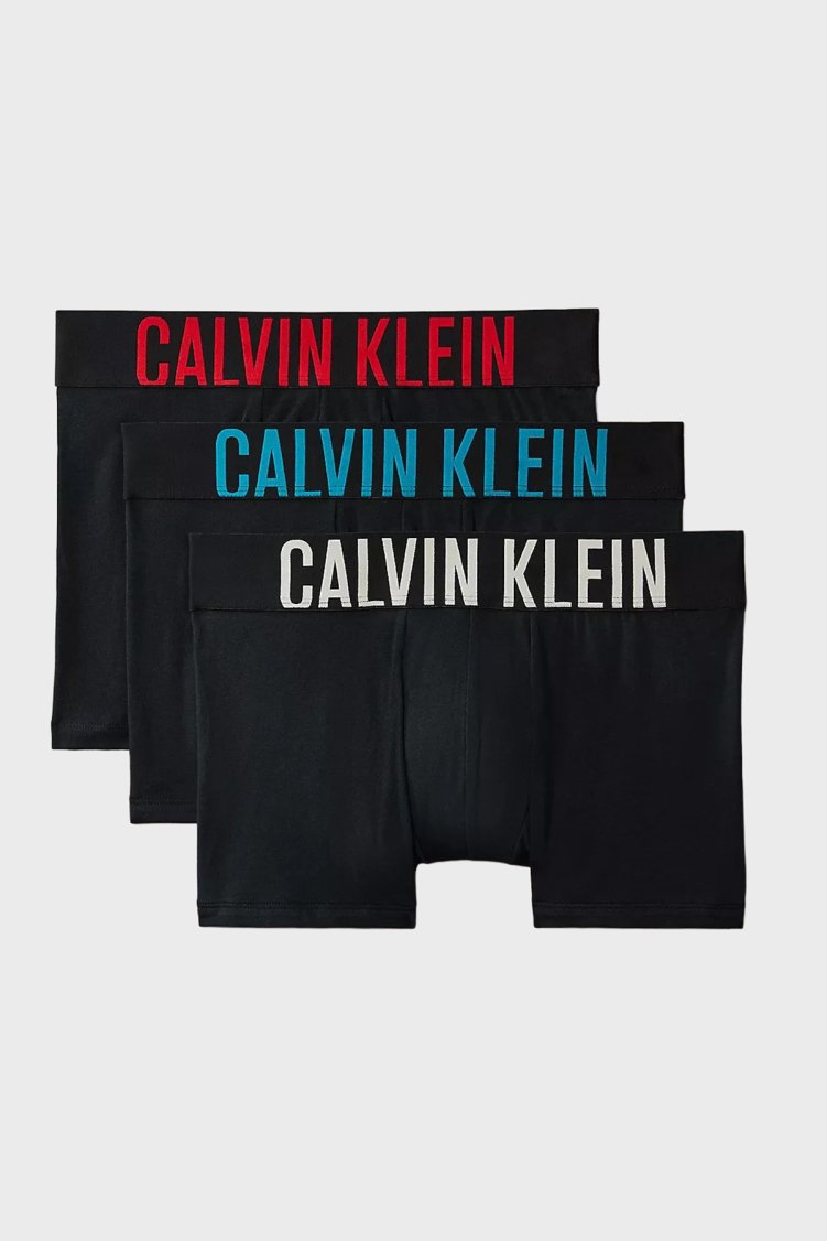 Calvin Klein Logolu Pamuklu 3 Pack 000NB3608A3YN Erkek Boxer 000NB3608A 3YN SİYAH - Calvin Klein