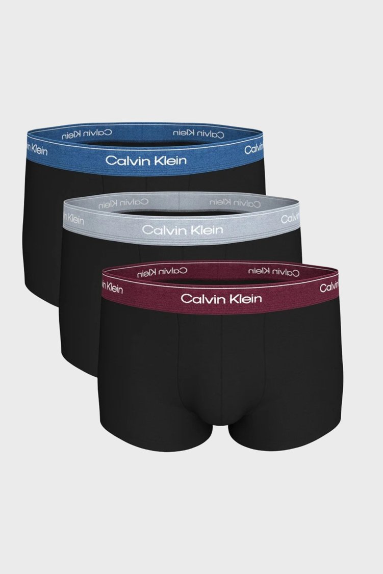 Calvin Klein Logolu Pamuklu 3 Pack LV00NB43894M5 Erkek Boxer LV00NB4389 4M5 Siyah - Calvin Klein