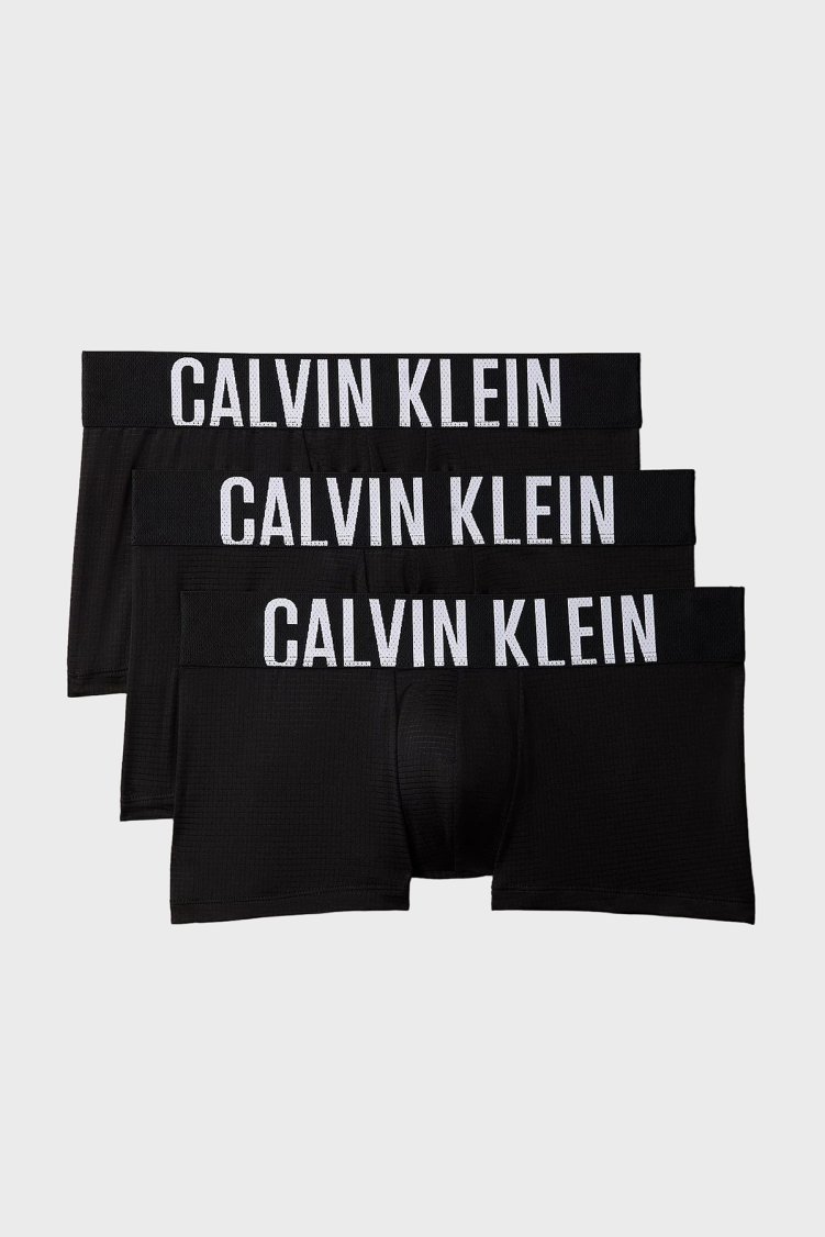 Calvin Klein Logolu Pamuklu 3 Pack LV00NB4664UB1 Erkek Boxer LV00NB4664 UB1 Siyah - Calvin Klein