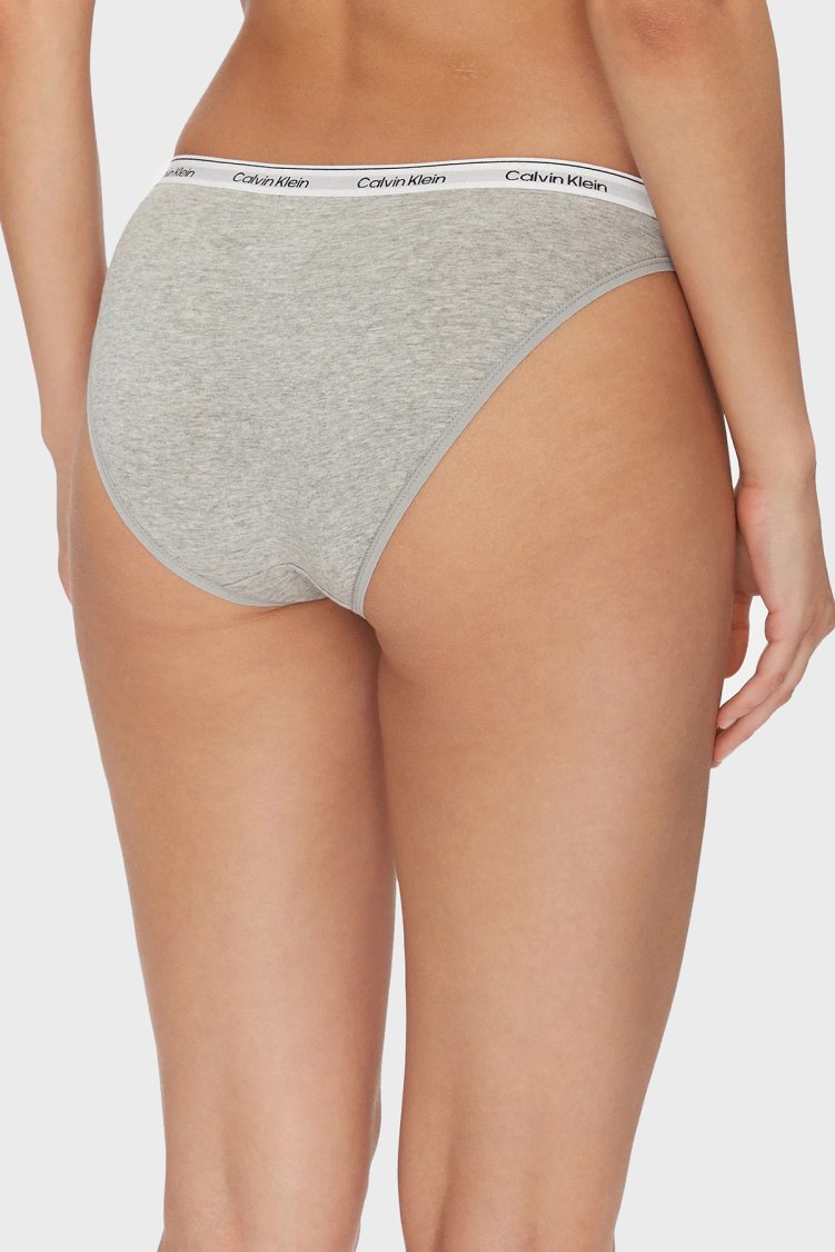 Calvin Klein Logolu Pamuklu Düşük Bel 3 Pack 000QD5207EWAB Kadın Külot 000QD5207E WAB Yeşil-Gri-Pembe - Calvin Klein (1)