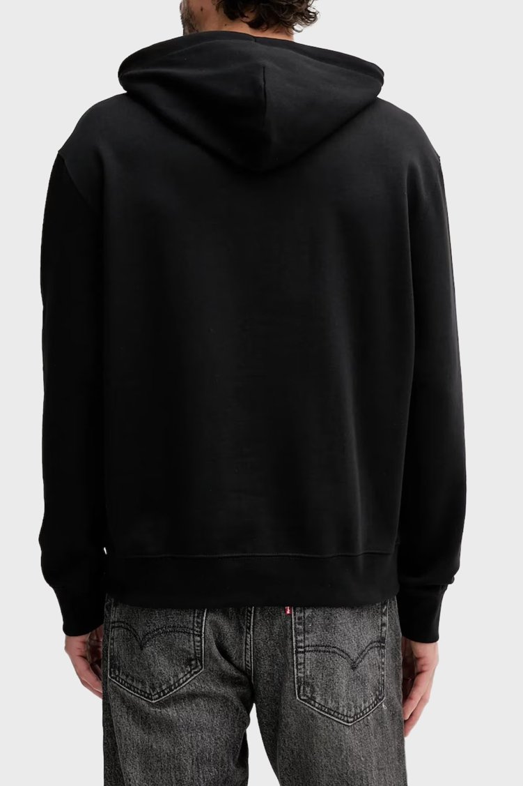 Calvin Klein Logolu Pamuklu Regular Fit Kapüşonlu LV04RC286GUB1 Erkek Sweat LV04RC286G UB1 SİYAH - Calvin Klein (1)