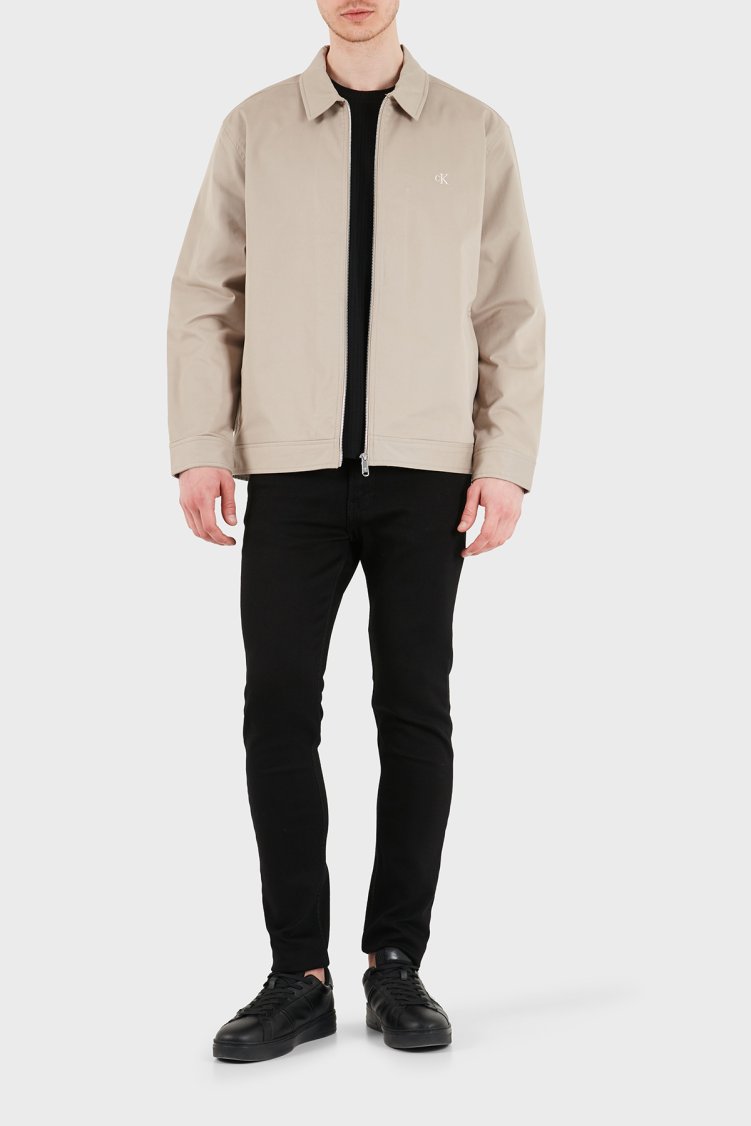 Calvin Klein Logolu Pamuklu Regular Fit Klasik Yaka LV04RE405GRAK Erkek Ceket LV04RE405G RAK TOPRAK - Calvin Klein (1)