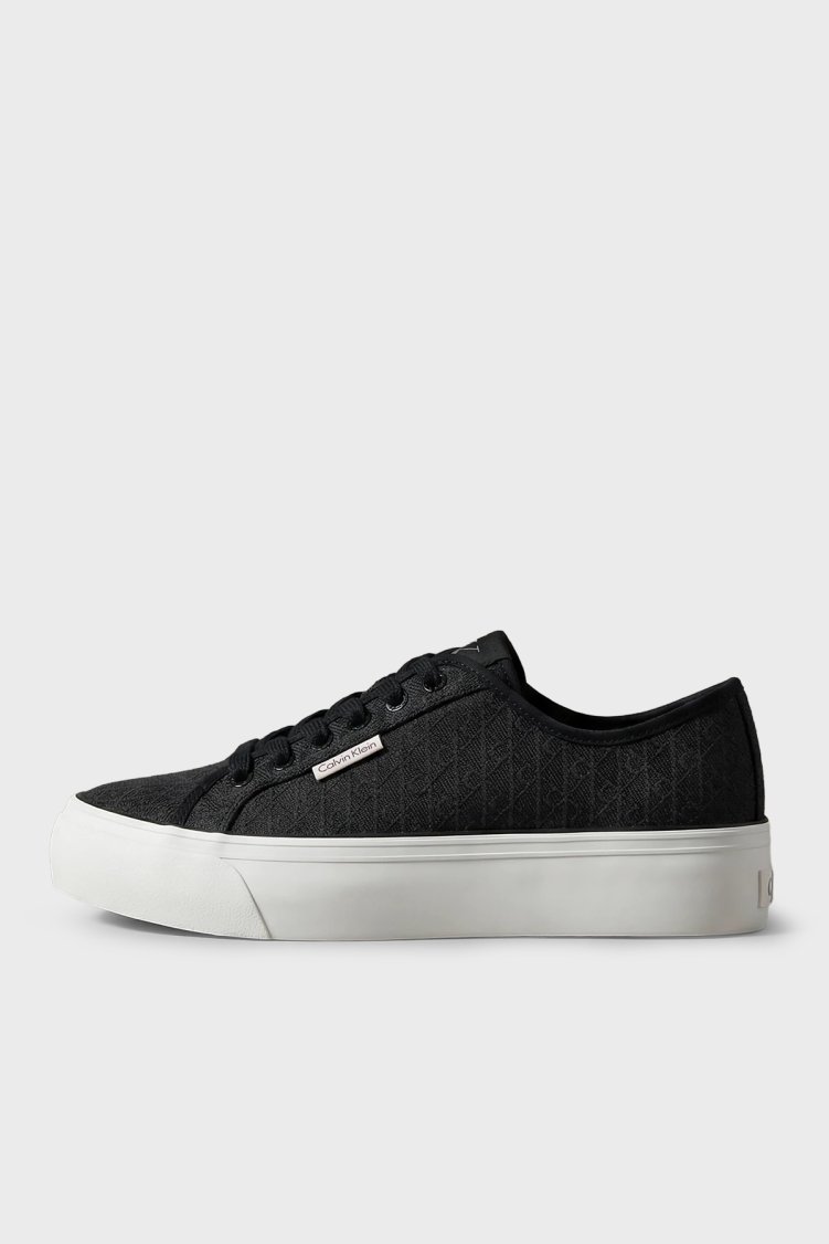Calvin Klein Logolu Platform Sneaker HW0HW03265BEH Kadın Ayakkabı HW0HW03265 BEH SİYAH - Calvin Klein (1)