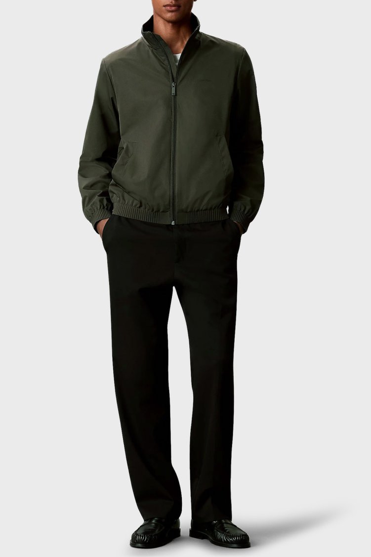 Calvin Klein Logolu Regular Fit Dik Yaka LV04LF515GPAR Erkek Mont LV04LF515G PAR Haki - Calvin Klein (1)