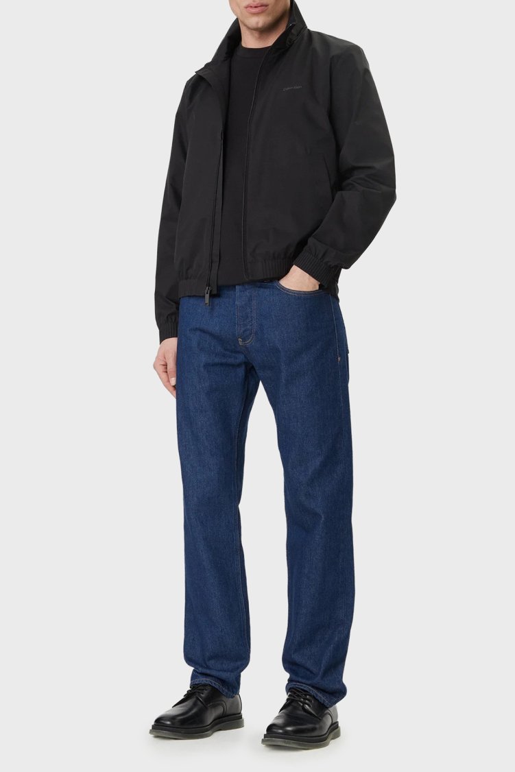 Calvin Klein Logolu Regular Fit Dik Yaka LV04LF515GUB1 Erkek Mont LV04LF515G UB1 SİYAH - Calvin Klein (1)