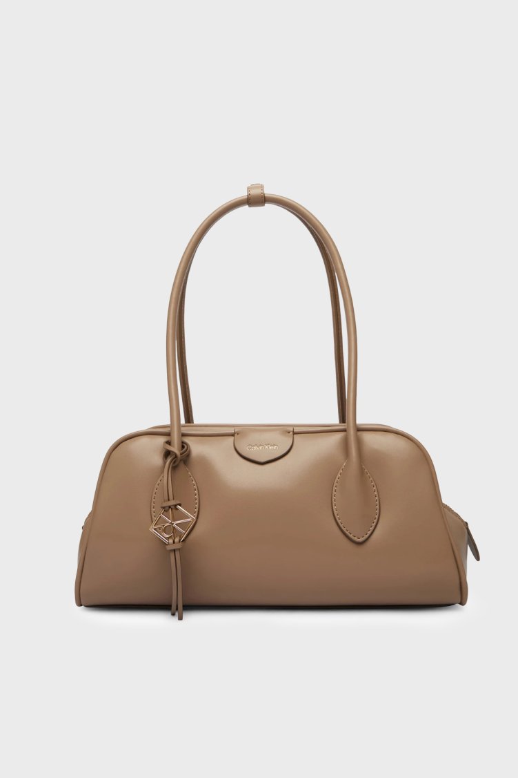 Calvin Klein Logolu Sabit Askılı LV04F3369GVFU Bayan Çanta LV04F3369G VFU TOPRAK - Calvin Klein